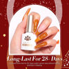 Picture of Born Pretty Fall Winter Gel Nail Polish Cozy Campfire Autumn Gel Polish Set Red Caramel Orange Brown Pumpkin Gel Nail Kit Nail Art Manicure Collection 6PCS 10ML