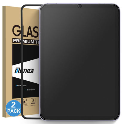 Picture of Mothca 2 Pack Matte Glass Screen Protector for iPad mini 6 2021 6th Generation 8.3 Inch with Easy Installation Frame, Anti-Glare & Anti-Fingerprint Tempered Glass Film, Smooth as Silk, Case Friendly