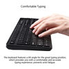 Picture of Harburfine Wireless Keyboard, 2.4G USB External Silent Cordless Keyboard for Windows Chrome Laptop Computer PC Desktop Notebook Chromebook, 106 Keys Full Size with Number Pad (Black)