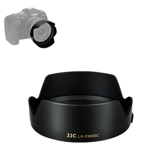 Picture of Reversible Tulip Flower Lens Hood Shade Fit for Canon RF 16mm f/2.8 STM Lens Replaces Canon EW-65C on Canon EOS R6 R5 R3 RP R Camera, Allow to Attach 43mm Filter and Snap-on Lens Cap