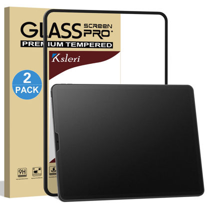 Picture of Ksleri [2 Pack Matte Glass Screen Protector for iPad Air 5/iPad Air 4th Generation 10.9 Inch Bubble Free Anti-Glare Anti-Fingerprint Tempered Glass Film with Alignment Frame