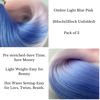 Picture of Blue Lavender Pink Pre Stretched Braiding Hair Kanekalon Human Braiding Hair Box Braiding Hair 26 Inch