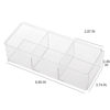 Picture of Yesesion Clear Plastic Cable Organizer Box with 10 Wire Ties, Electronics Management Organizer with 3 Compartments, Desk Accessories Storage Case for Drawer, Power Cord, Office, Stationery Supplies