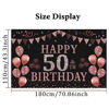 Picture of Trgowaul 50th Birthday Decorations for Women - Rose Gold 50th Birthday Banner Backdrop 50th Birthday Party Suppiles Photography Supplies Background Happy 50th Birthday Banner