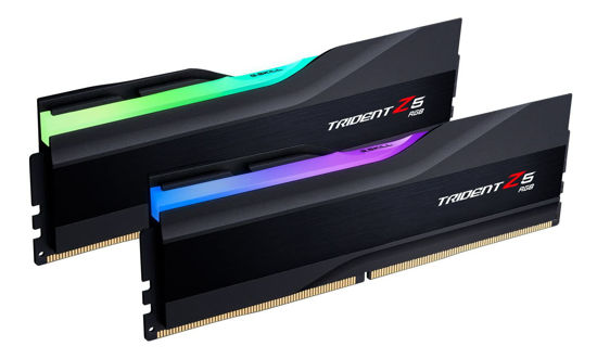 Picture of G.Skill Trident Z5 RGB Series (Intel XMP) 32GB (2 x 16GB) 288-Pin SDRAM DDR5 7200 CL34-45-45-115 1.40V Dual Channel Desktop Memory F5-7200J3445G16GX2-TZ5RK (Matte Black)