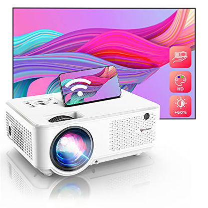 Picture of BOMAKER Outdoor Mini Projector Ultra-Portable, Full HD 1080p WiFi TV Projector, 200'' Display Supported, PPT Projector Compatible with iPhone/Tablet/TV Stick/Windows, Entertainment Gift for Dad