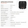 Picture of YONGNUO YN42.5mm F1.7M II Auto Focus Fixed Prime Lens for Micro Four Thirds Cameras