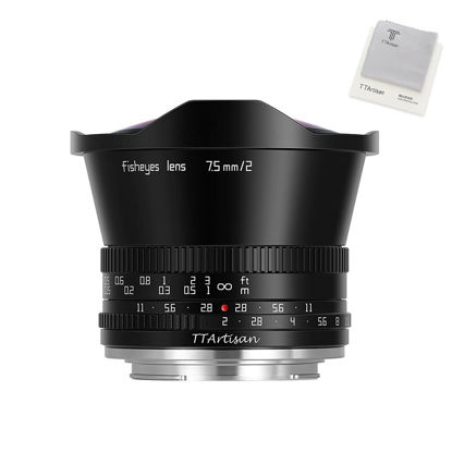 Picture of TTArtisan 7.5mm F2.0 Fisheye Lens with 180° Angle of View Compatible with Nikon-Z Mount Cameras Like Z6 Z7 Z50