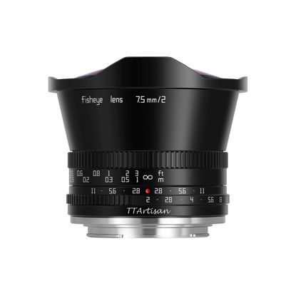 Picture of TTArtisan 7.5mm F2.0 Fisheye Lens with 180° Angle of View Compatible with Fujifilm X-Mount Cameras Like X-A1, X-A2, X-at, X-M1, XM2, X-T1, X-T2, X-T10, X-Pro1, X-E1, X-E2