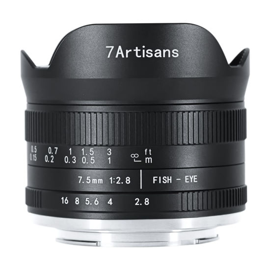 Picture of 7artisans 7.5mm f2.8 Mark II APS-C Fisheye Wide Angle Manual Fixed Lens for Canon Eos-M Mirrorless Camera Like Canon Eos-M1 Eos-M2 Eos-M3/M5/M6/M10/M50