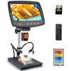 Picture of Leipan Digital Microscope with 7" LCD Screen,1500X Magnification Soldering Microscope with HDMI,Coin Microscope with 12MP Image Sensor,Windows/Mac/TV Compatible（32GB Card）