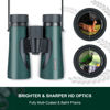 Picture of 10X42 Professional HD Binoculars for Adults with Phone Adapter, High Power Binoculars with BaK4 prisms, Super Bright Lightweight & Waterproof Binoculars Perfect for Bird Watching, Hunting, Stargazing