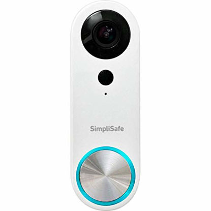 Picture of SimpliSafe Pro Smart Home Security Wi-Fi Video Doorbell Wired Camera, White