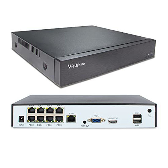 Picture of Westshine 4K POE NVR 16-Channel Surveillance Network Video Recorder, 16CH NVR Built in 8 Ports POE(Power Over Ethernet), Supports up to 16x4K IP Cameras for Home Security CCTV System(No Hard Drive)