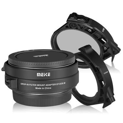 Picture of Meike MK-EFTM-C Drop-in Filter Auto-Focus Lens Adapter Compatible with Canon EF/EF-S Lenses to EOS M Cameras with Variable ND Filter and UV Filter EOS M M2 M3 M5 M6 M10 M50 M100 M200 Cameras
