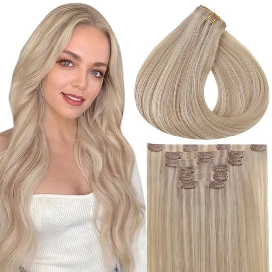 GetUSCart LAAVOO 20 inch Seamless Hair Extensions Clip in