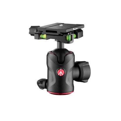 Picture of Manfrotto Compact Ball Head 496 with MSQ6PL Quick Release Plate, Fluid Ball Head for Camera Tripod, Camera Stabilizers, Remote Controls, Photography Equipment