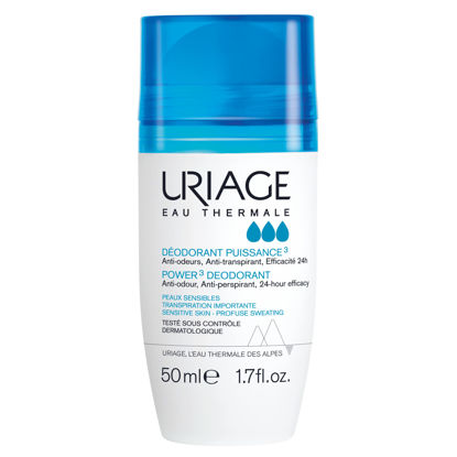 Picture of URIAGE Power 3 Clinical Strength Antiperspirant Deodorant 1.7 fl.oz. | Roll-On Protection for Excessive Armpit Sweat | Men and Women | Combats Odor and Provides a Fresh, Clean Feeling for 24hr