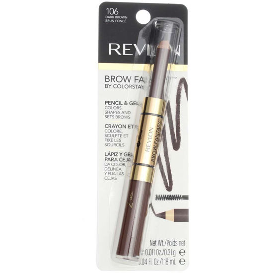 Picture of Revlon Brow Fantasy Pencil & Gel, Dark Brown [106], 1 ea (Pack of 2)