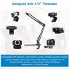 Picture of Desk Webcam Arm Stand Adjustable Desktop Clamp Suspension Boom Scissor Mount Stand Holder - Built-in 1/4" Screw for Logitech Webcam C930e,C930,C920, C922x,C922, Brio 4K, C925e,C615