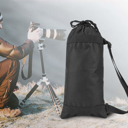 Picture of Akozon Bag for Tripod Camera Tripod Bag Black Portable Folding Outdoor Oxford Cloth Camera Tripod Carry Bag Photography Carry Bag Strap for Camera Tripod Monopod Microphone Tripod 35cm / 13.8in