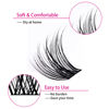 Picture of Individual Lashes 144pcs D Curl Lash Clusters Mixed Length Individual Lash Extensions Cluster Lashes DIY Lash Extension Supplies Eyelash Clusters (F5-0.07D, 12-18mm)