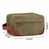 Picture of Vorspack Toiletry Bag Hanging Dopp Kit for Men Water Resistant Canvas Shaving Bag with Large Capacity for Travel - Green