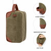 Picture of Vorspack Toiletry Bag Hanging Dopp Kit for Men Water Resistant Canvas Shaving Bag with Large Capacity for Travel - Green