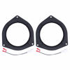 Picture of XtremeAmazing Car Stereo Door Speaker Adapter Mounting Plates 6.5 Inch Stand Ring Kit with Wiring Connector Harness Cable Plug Set of 2