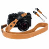 Picture of Padwa Lifestyle Soft Natural Leather Camera Strap - 1 inch Full Grain Cowhide Camera Straps for All Compact Cameras, Binoculars and Drone Remote Controls（Brown/Ostrich Skin Texture）