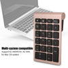 Picture of WESE Wireless Number Pads, 22 Keys Numeric Keypad Ultra Thin Extensions Number Keyboard Bluetooth 3.0 Portable Number Numpad for Laptop, PC, Desktop(Rose Gold)