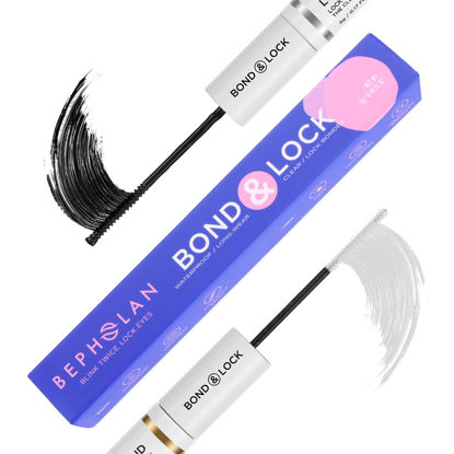 Picture of BEPHOLAN Lash Bond and Seal, DIY Eyelash Extension Bond & Seal, Lash Glue Mascara Infused with Biotin & Vitamin E-Super Strong Hold & Latex Free, Suitable for Sensitive Eyes, 0.30 oz