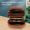 Picture of PU Lens Filter Pouch Case for 5 Circular Filters Up to 82mm, Circular Lens Filter Protector Storage Case Layered Design Lens Filter Cover Waterproof Box