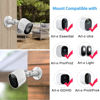 Picture of Security Camera Universal Mounting Bracket,Adjustable Indoor/Outdoor Security Wall Metal Bracket, Compatible with Arlo Pro/Pro 2/Pro 3/Pro 4/Ultra/Ultra 2, & with Ring Stick Up Cam Battery (4 Pack)