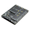 Picture of CableCC 2 in 1 Combo M.2 NGFF B-key & mSATA SSD to SATA 3.0 Adapter Converter Case Enclosure