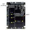 Picture of CableCC 2 in 1 Combo M.2 NGFF B-key & mSATA SSD to SATA 3.0 Adapter Converter Case Enclosure