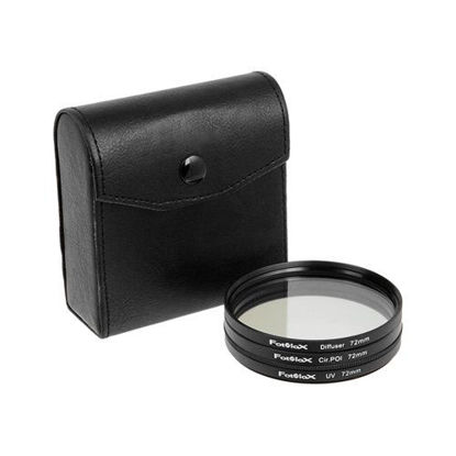 Picture of Fotodiox Filter Kit, UV, Circular Polarizer, Soft Diffuser, 72mm for Canon, Nikon, Sony, Olympus, Pentax, Panasonic Camera Lenses.