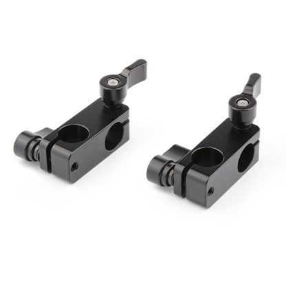 Picture of CAMVATE Right Angle Rod Clamp 15mm Rod 90 Degree Rotate for Video Camera DSLR Rig(2 PCS) - 1777