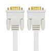 Picture of DTECH Slim Flat 33 Feet VGA Cable Male to Male Computer Monitor Cord High Resolution 1080p - White - 10m