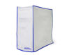 Picture of Computer Dust Solutions CPU Dust Cover, Covers PC Case, Silky Smooth Antistatic Vinyl, Translucent Coconut Cream Color with Blue Trim, Several Sizes Available, for Mid Tower (8.2W x 16H x 18.5D)