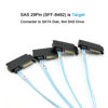 Picture of ADCAUDX Mini-SAS to SAS Cable: 0.5M SFF-8087 to SAS SFF-8087 to SFF-8482 4X SAS 29 Pin with SATA-Power Adapter Cable (1.6FT)