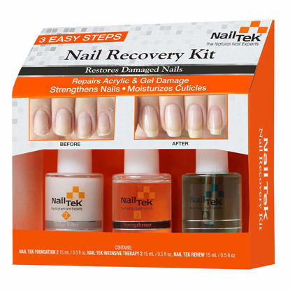 Picture of Nail Tek Repairs Damaged Nails kit.Intensive Therapy(.5OZ),Foundation(.5OZ)& Renew(.48OZ)