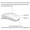 Picture of ZERU Bluetooth Mouse,Rechargeable Wireless Mouse for MacBook Pro,Bluetooth Wireless Mouse for MacBook Air Laptop PC Computer (White)