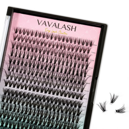 Picture of VAVALASH Individual Cluster Lashes 280 PCS DIY Eyelash Extension Light and Soft Faux Mink Slik Lash Clusters Easy Full Lash Extensions DIY at Home (30D+40D-C Curl-10-16mm Mix)