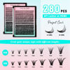 Picture of VAVALASH Individual Cluster Lashes 280 PCS DIY Eyelash Extension Light and Soft Faux Mink Slik Lash Clusters Easy Full Lash Extensions DIY at Home (30D+40D-C Curl-10-16mm Mix)