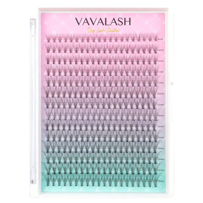 Picture of VAVALASH Individual Cluster Lashes 280 PCS DIY Eyelash Extension Light and Soft Faux Mink Slik Lash Clusters Easy Full Lash Extensions DIY at Home (10D-C Curl-11mm)