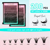 Picture of VAVALASH Individual Cluster Lashes 280 PCS DIY Eyelash Extension Light and Soft Faux Mink Slik Lash Clusters Easy Full Lash Extensions DIY at Home (40D-D Curl-14mm)