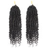 Picture of 2 Pack Passion Twist Hair 12 Inch Natural Black Short Passion Twist Crochet Hair Pretwisted, Pre Looped Passion Twist Crochet Braids Bohemian Crochet Hair