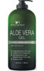 Picture of Aloe vera Gel - from 100% Pure Organic Aloe Infused with Manuka Honey, Stem Cell, Tea Tree Oil - Natural Raw Moisturizer for Face, Body, Hair. Perfect for Sunburn, Acne, Razor Bumps 16.9 fl oz