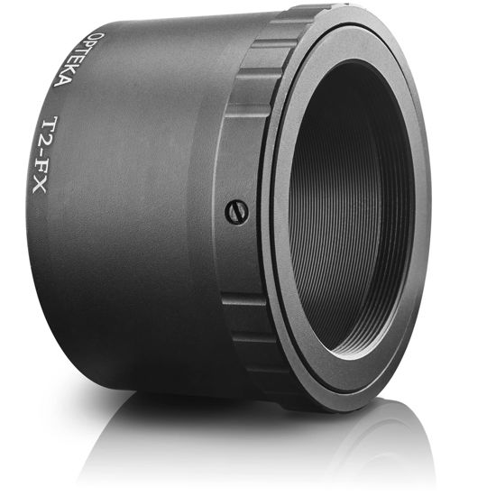 Picture of Opteka (T2) T-Mount Adapter for Fuji X-Mount Mirrorless Cameras: XPro3 XPro2 XPro1 XT4 XT3 XT2 XT1 XT30 II XT20 XT10 XT200 XT100 XS10 XA1 XA2 XA3 XA5 XA7 XA10 XA20 XE1 XE2s XE3 XE4 XH1 XH2S XM1…